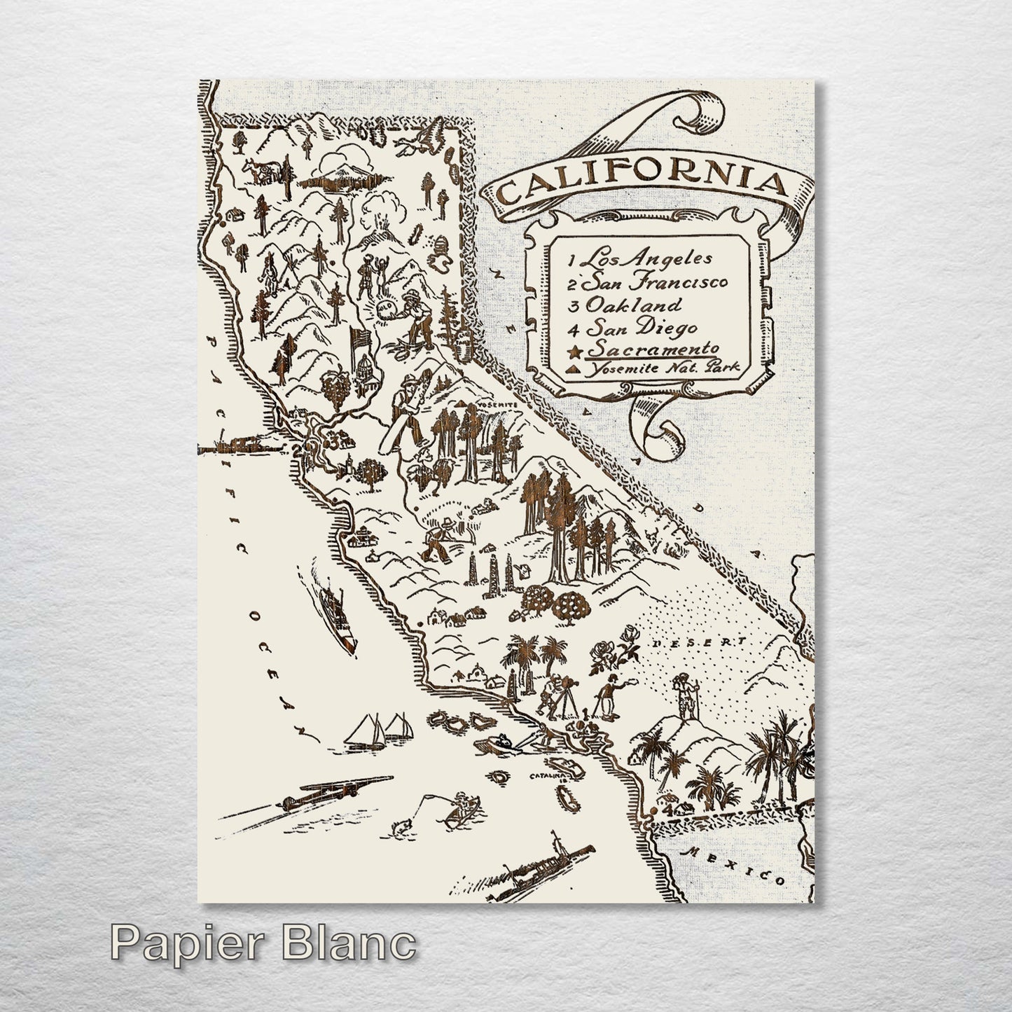 Vintage California Map