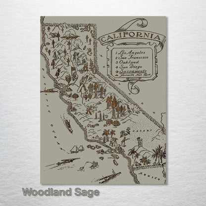 Vintage California Map