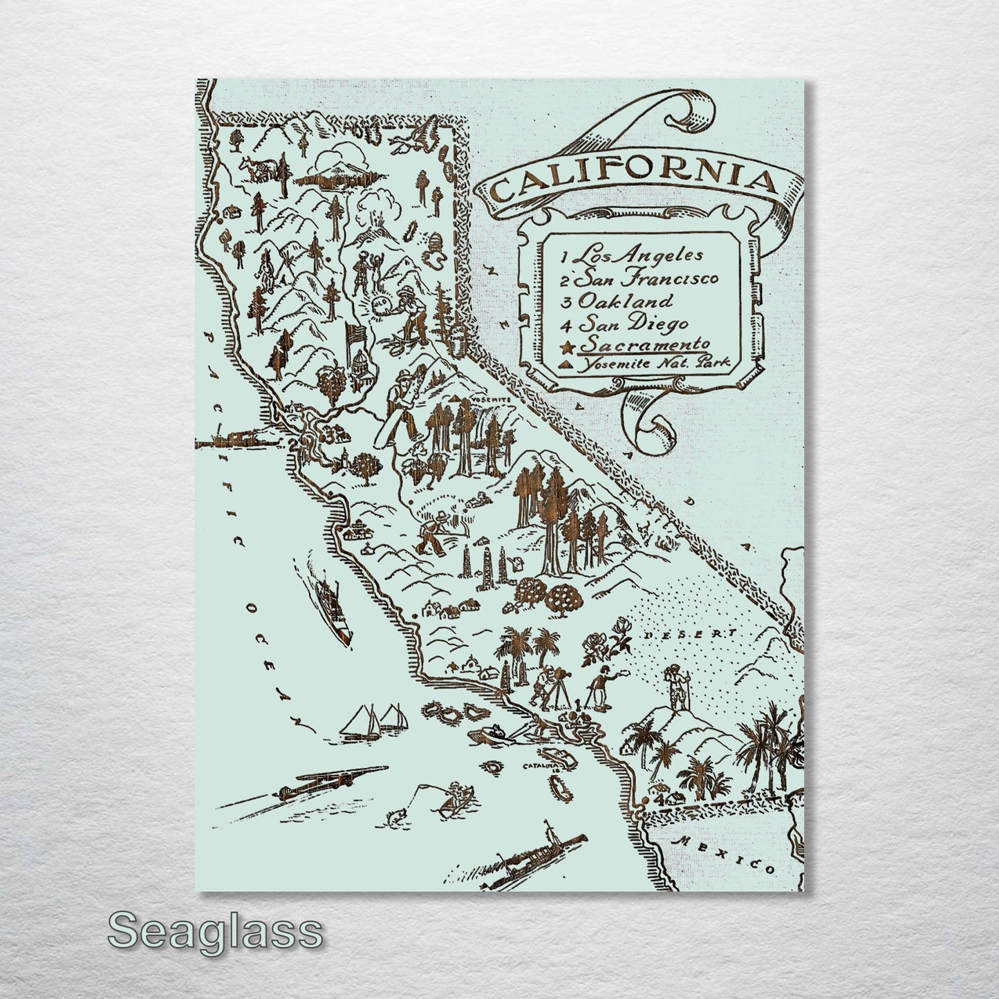 Vintage California Map