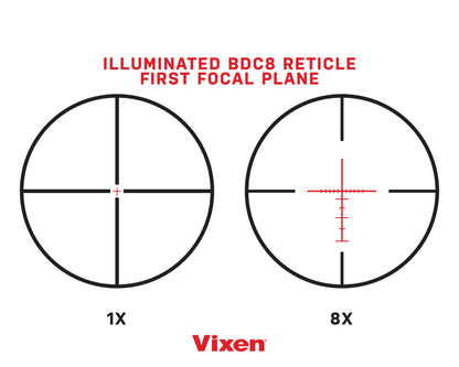 Vixen 1-8x28 Riflescope - 28MM Tube