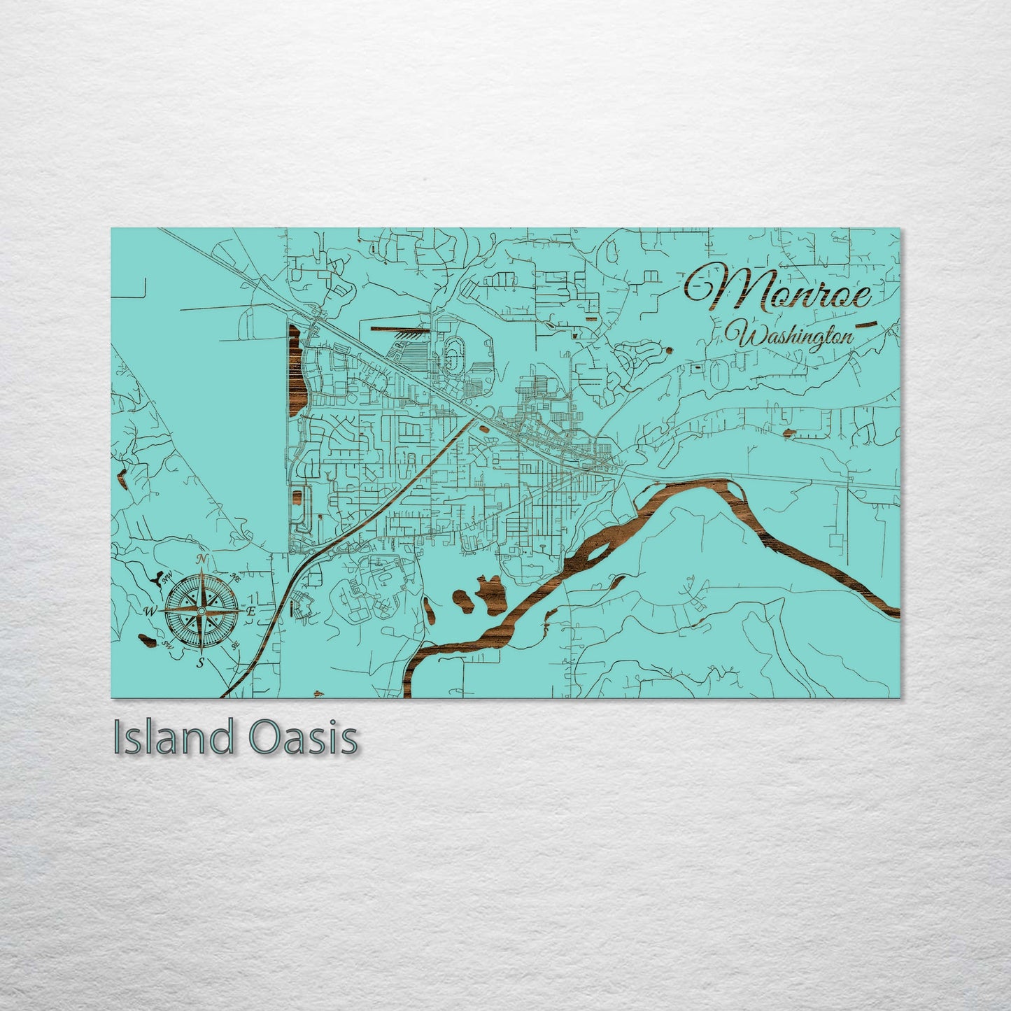 Monroe, Washington Street Map