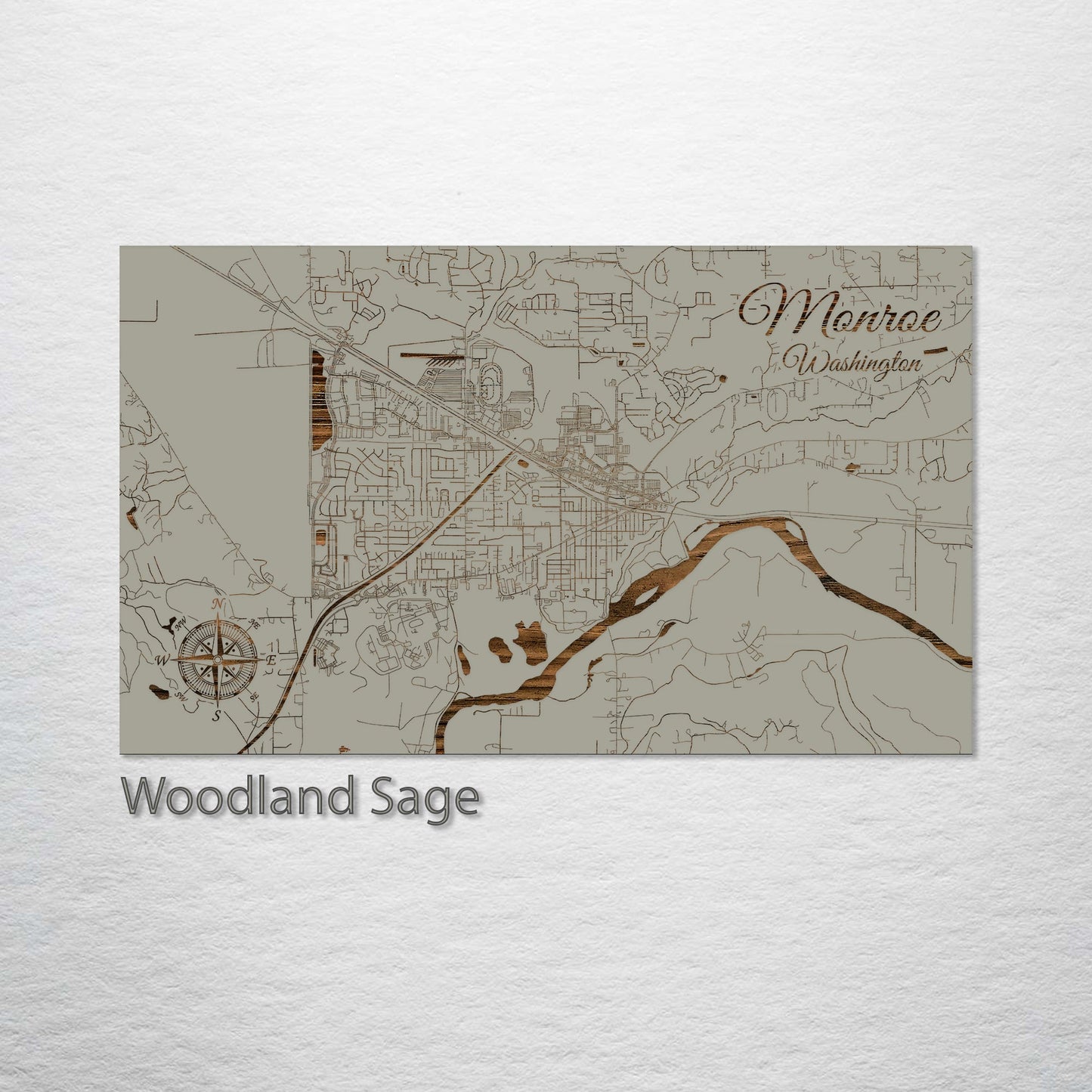 Monroe, Washington Street Map