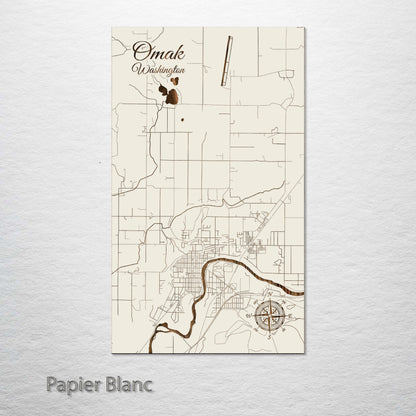 Omak, Washington Street Map