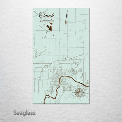 Omak, Washington Street Map
