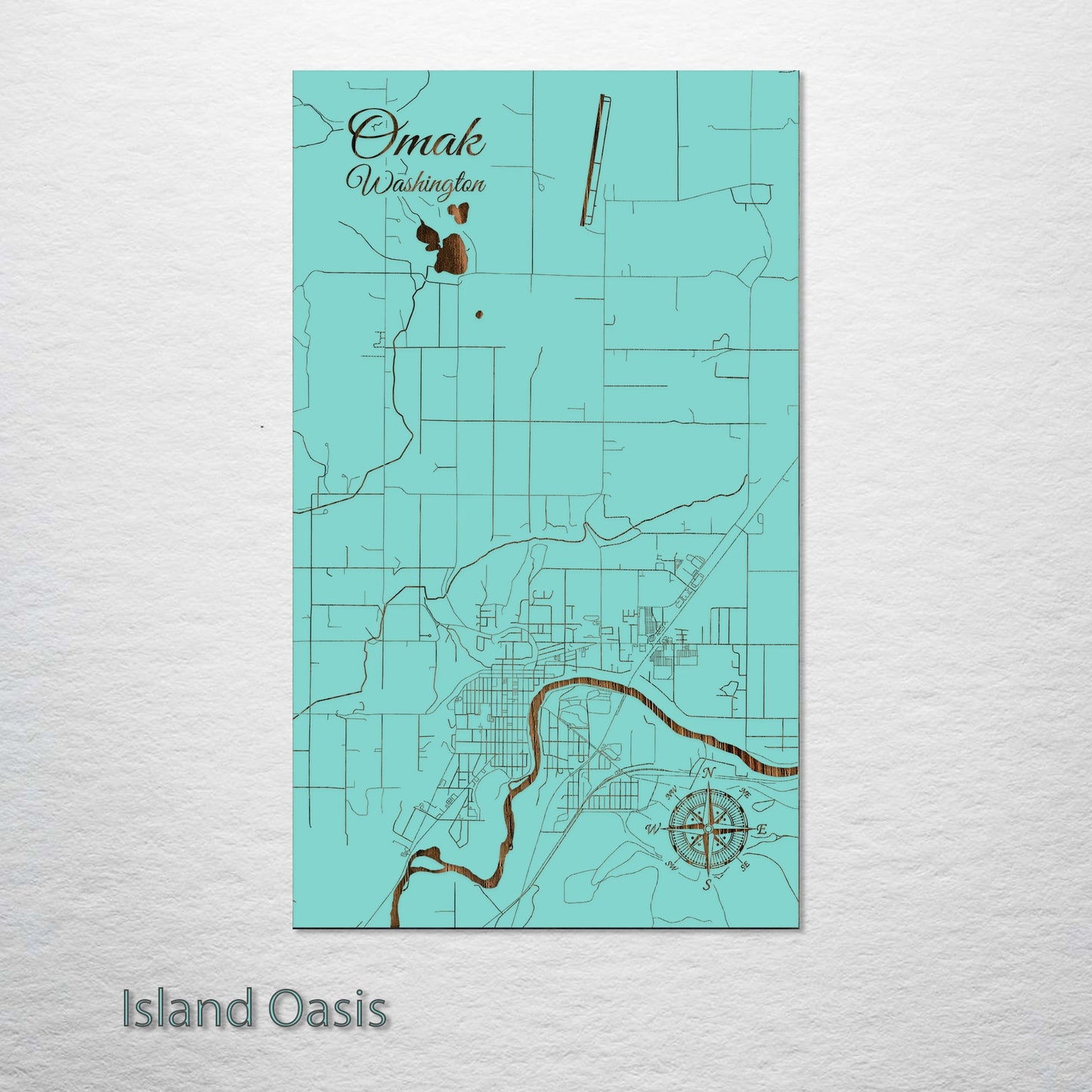 Omak, Washington Street Map