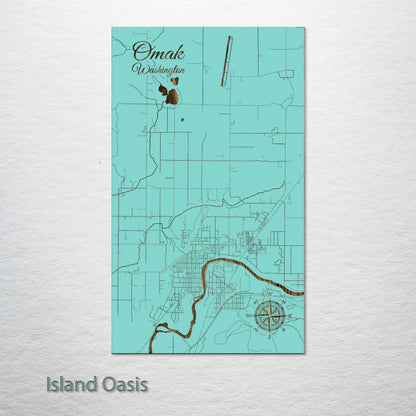 Omak, Washington Street Map
