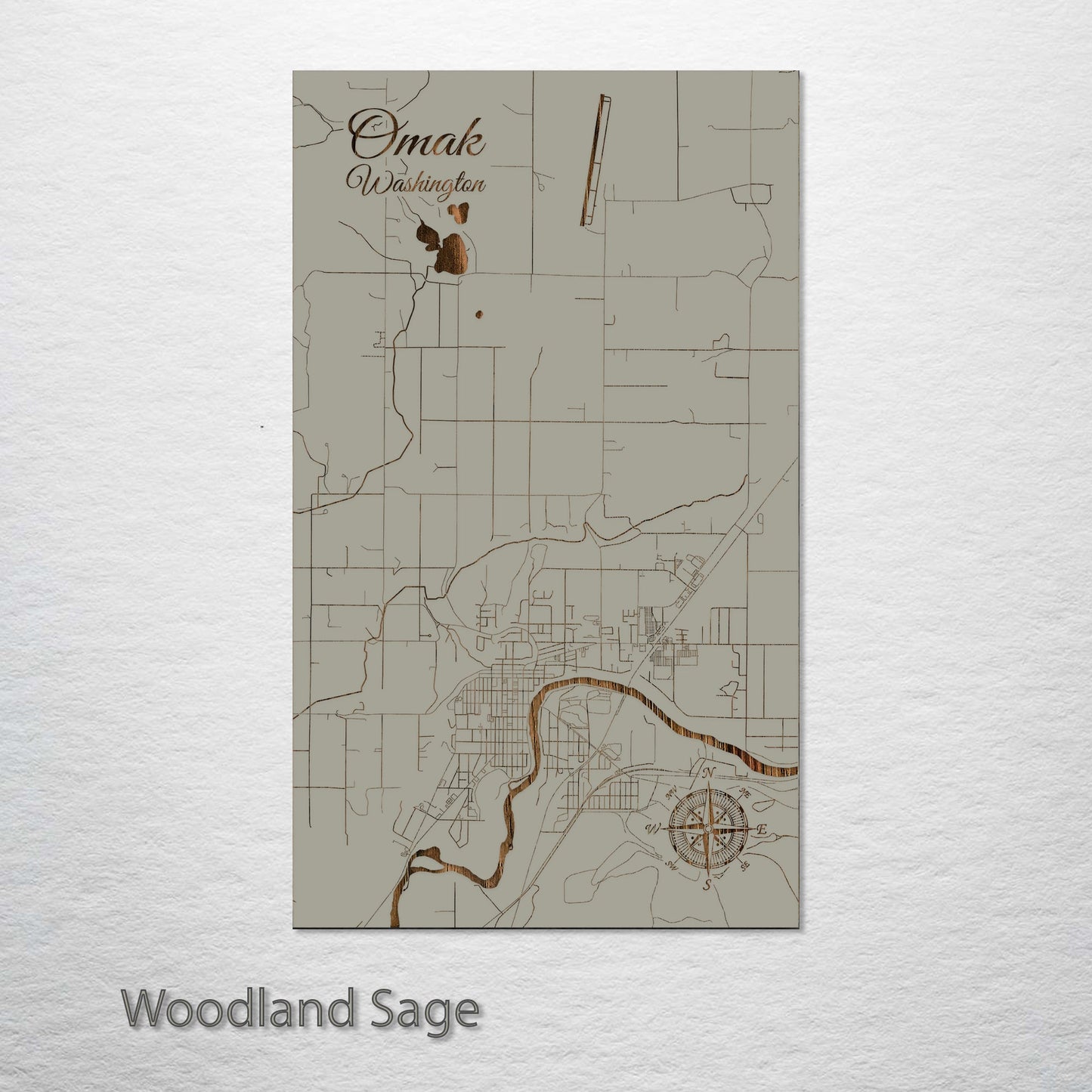 Omak, Washington Street Map