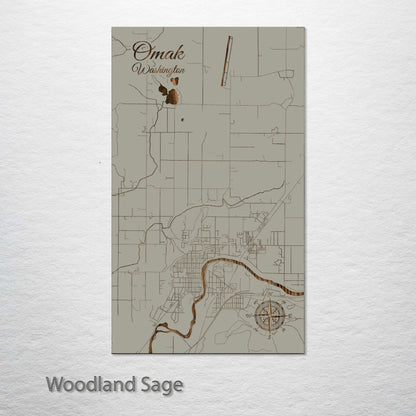 Omak, Washington Street Map