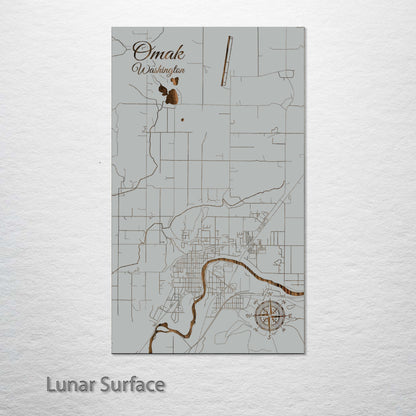 Omak, Washington Street Map