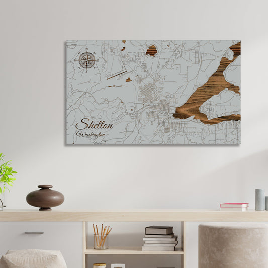 Shelton, Washington Street Map