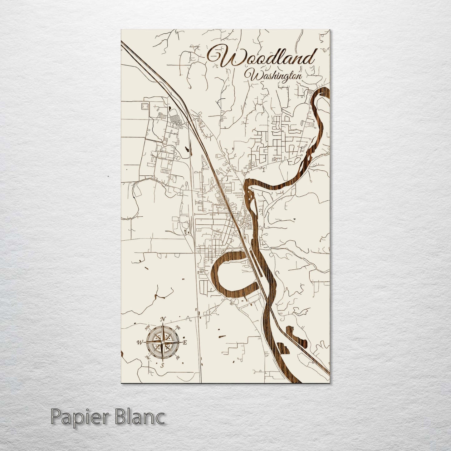 Woodland, Washington Street Map