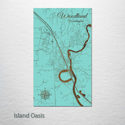 Woodland, Washington Street Map