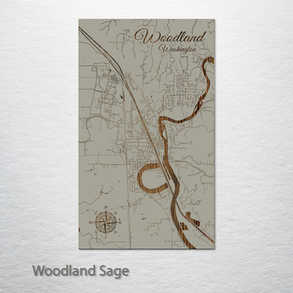 Woodland, Washington Street Map