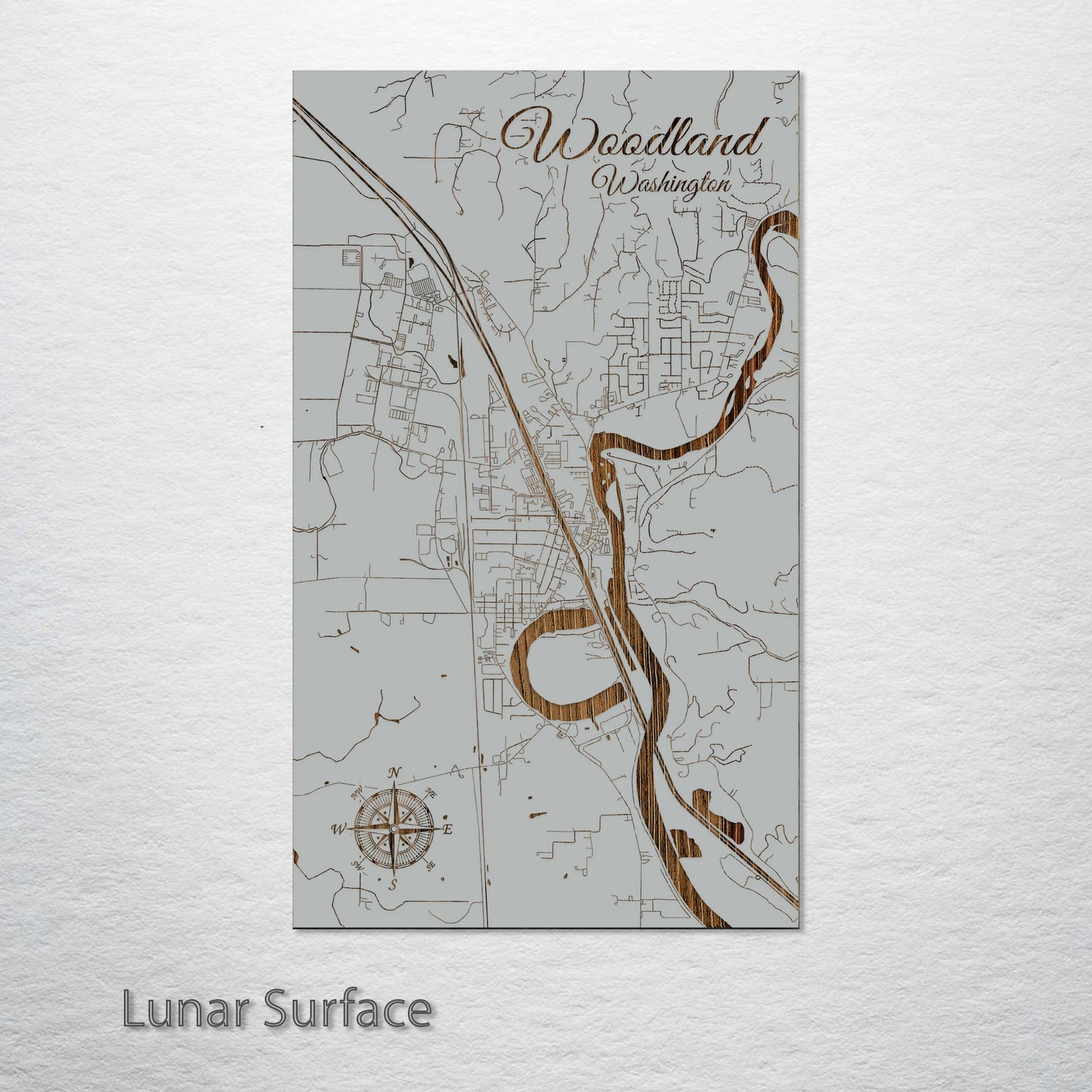 Woodland, Washington Street Map