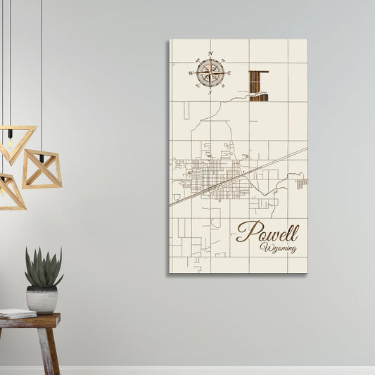 Powell, Wyoming Street Map