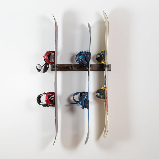 Tuscarora Ski and Snowboard Wood Rack | Holds 4 Pairs