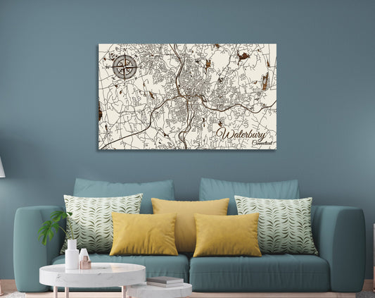 Waterbury, Connecticut Street Map