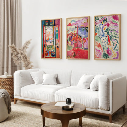 Set of 3 Henri Matisse Posters. Watercolor Landscape