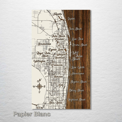 West Palm Beach, Florida Whimsical Map