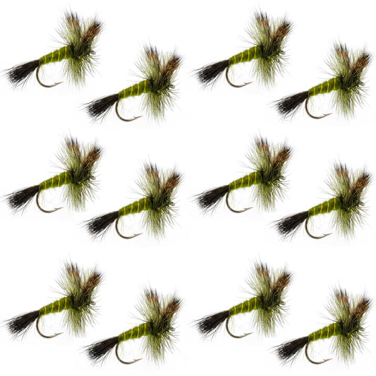 Western Green Drake Dry Fly - 12 Flies Size 10