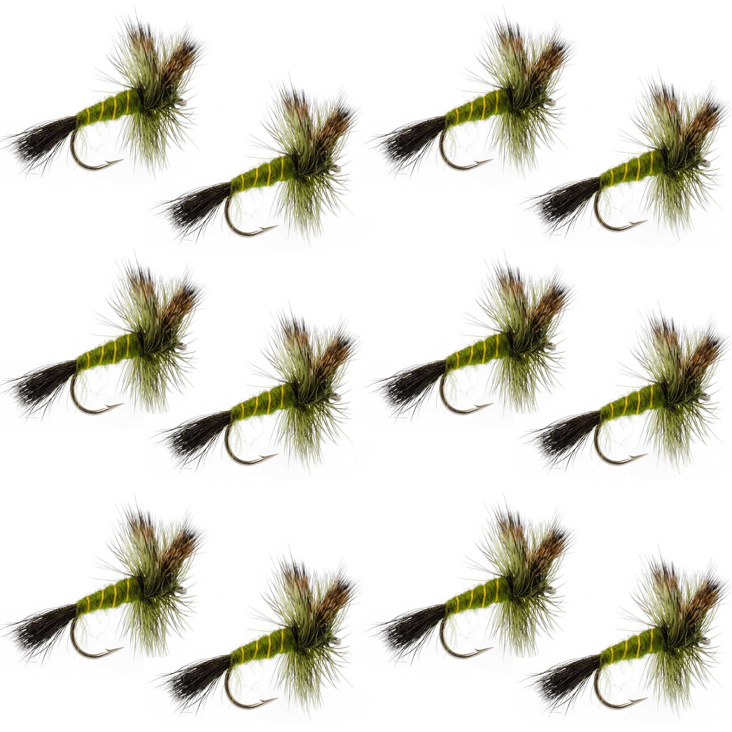 Western Green Drake Dry Fly - 12 Flies Size 8