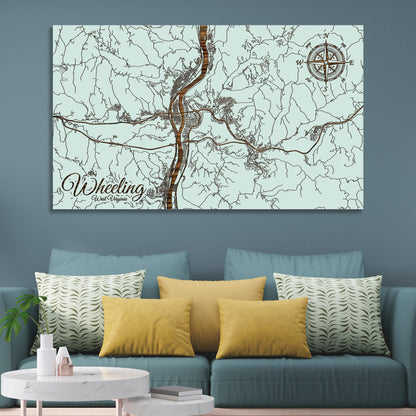 Wheeling, West Virginia Street Map