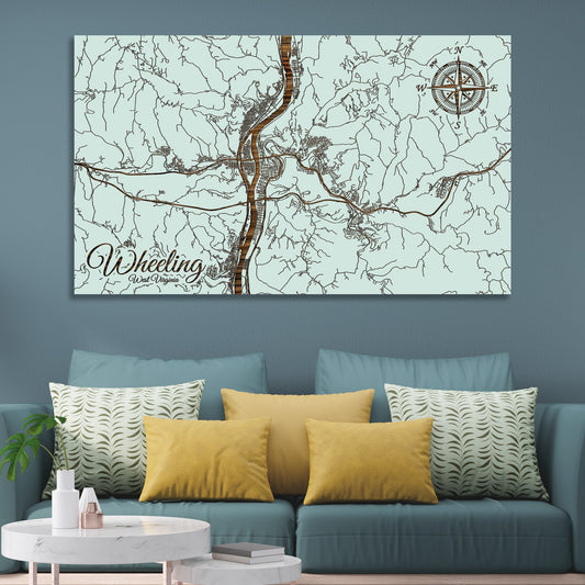 Wheeling, West Virginia Street Map