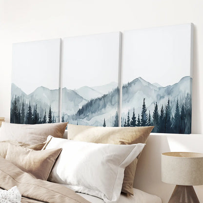 Watercolor Mountain Landscape Wall Art Posters