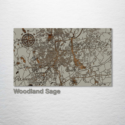 Worcester, Massachusetts Street Map