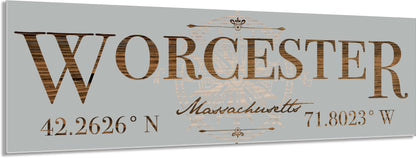 Worcester, MA Stick w/ Compass