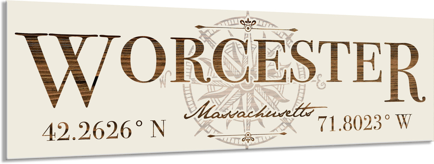 Worcester, MA Stick w/ Compass