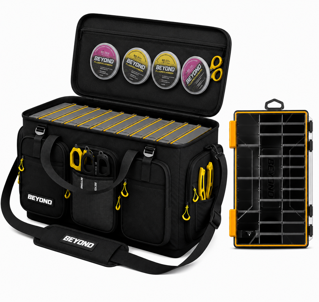 Beyond Fishing Hauler Tackle Bags  With or Without Tackle Box Available in Medium, Large, and Extra-Large