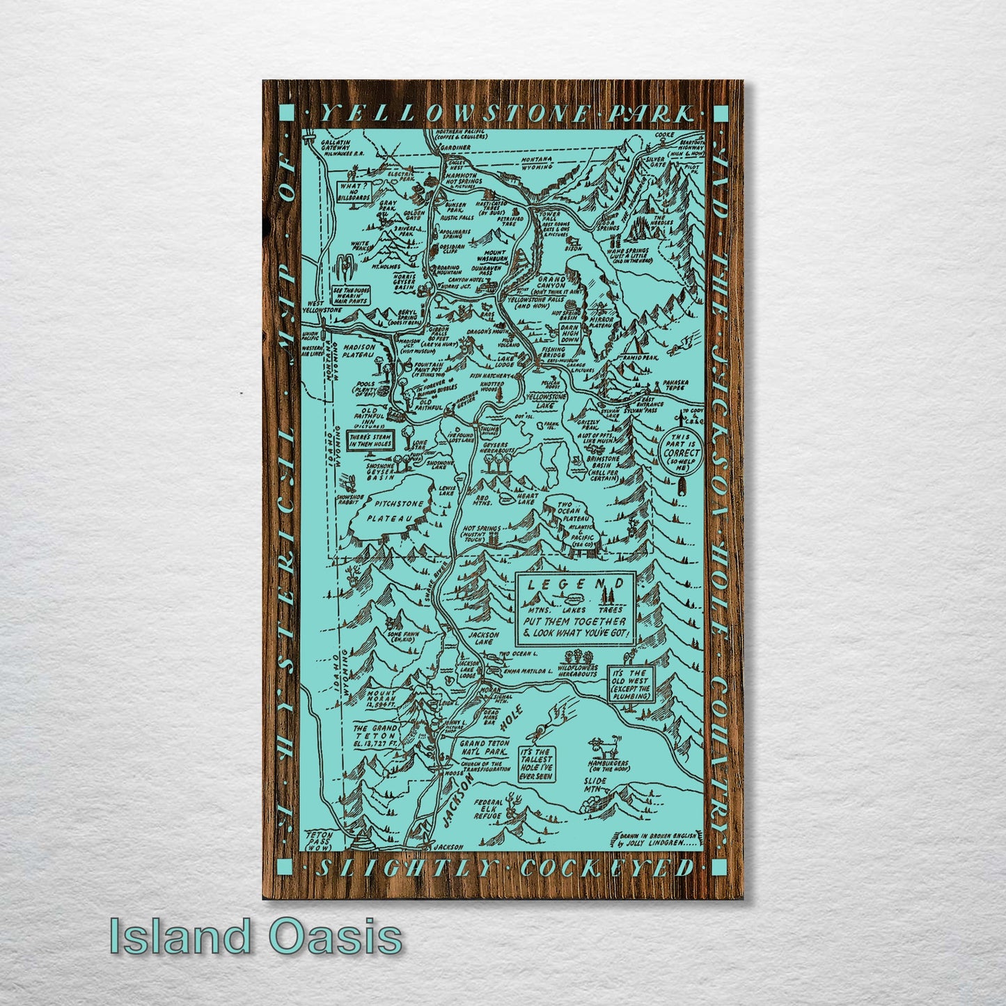 Yellowstone and Jackson Hole Hysterical Map