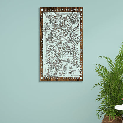 Yellowstone and Jackson Hole Hysterical Map