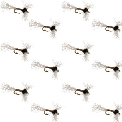 Improved Zelon Midge 12 Flies Hook Size 22