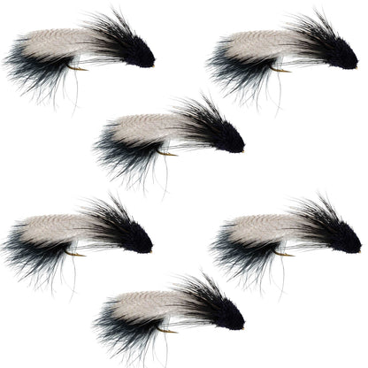 Galloup's Zoo Cougar Black Streamer Fly - 6 Flies Size 4