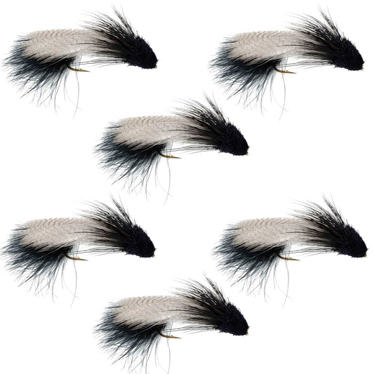 Galloup's Zoo Cougar Black Streamer Fly - 6 Flies Size 4