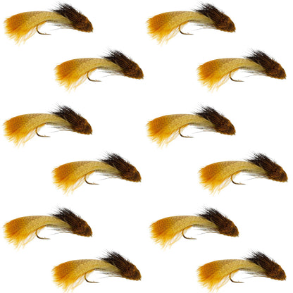 Galloup's Zoo Cougar Golden Brown Streamer Fly - 12 Flies Size 4