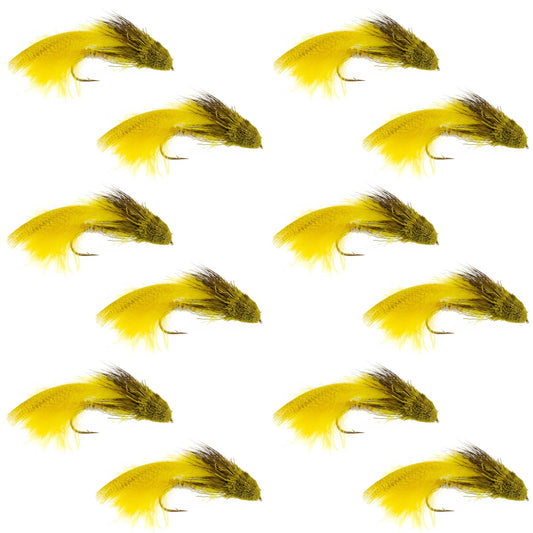Galloup's Zoo Cougar Yellow Streamer Fly - 12 Flies Size 4