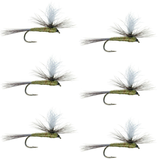 Blue Wing Olive BWO Parachute Dry Fly - 6 Flies Size 20