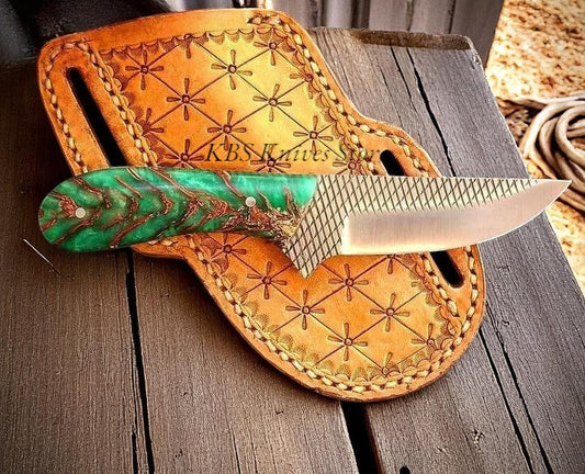 Working Cowboy Knife 8" Rasp Steel with Resin Handle