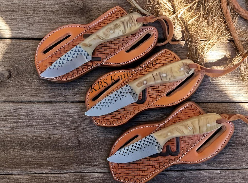 SHEPHERD’S EDGE – EDC COWBOY KNIFE WITH RASP FILE STEEL & MOUNTAIN SHEEP HORN