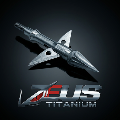 ZEUS TITANIUM 100/125 GRAIN BROADHEADS (3 PACK) PLUS PRACTICE HEAD