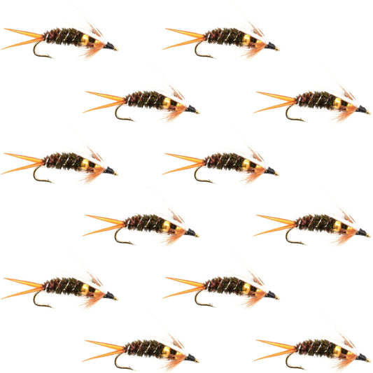 Double Bead Prince Nymph Fly Fishing Flies - 12 Flies Hook Size 8
