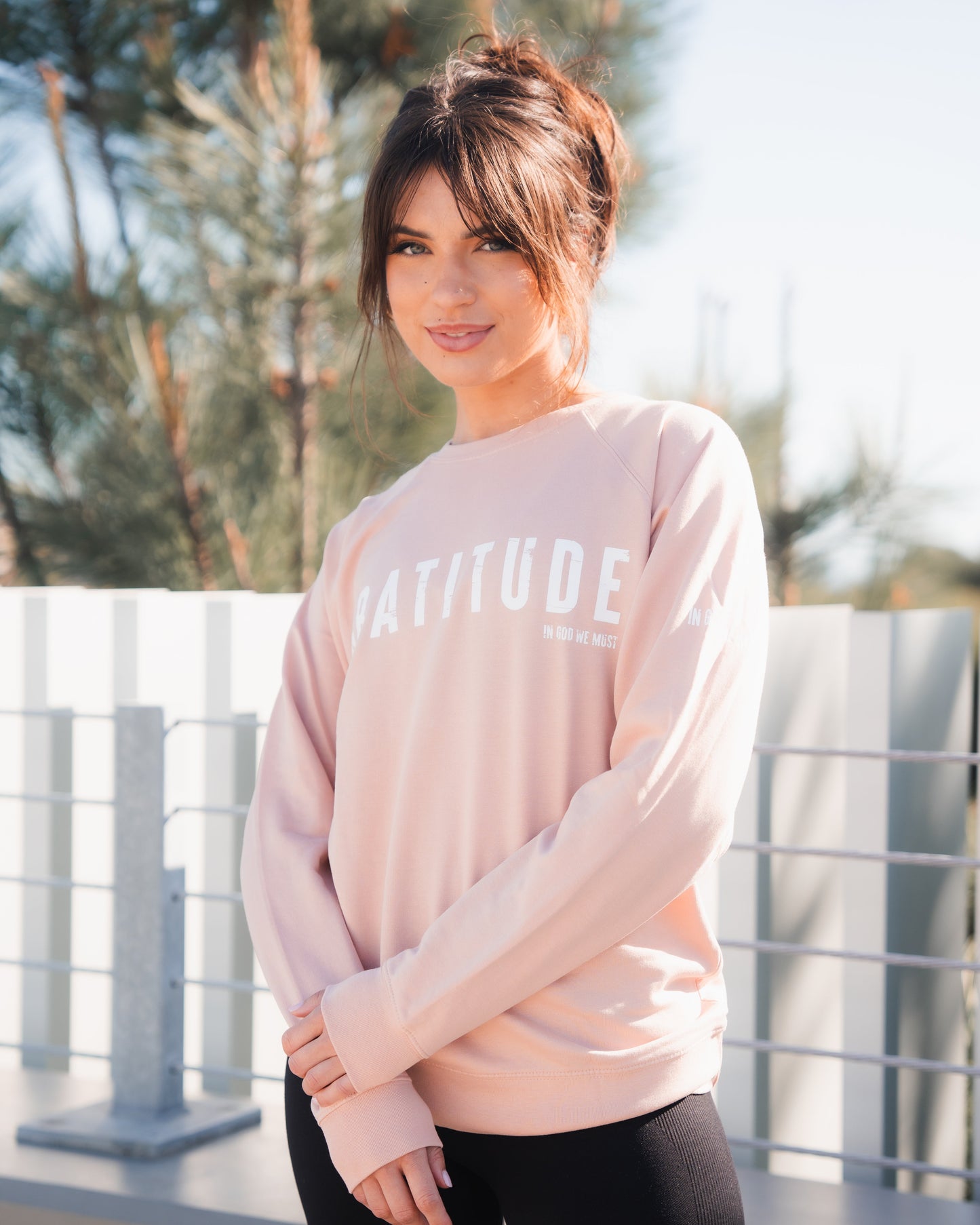 'Gratitude' Blush Crewneck