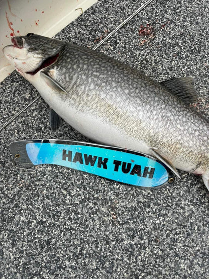 12" Chrome PERSONALIZED Dual Fin Fishblade!