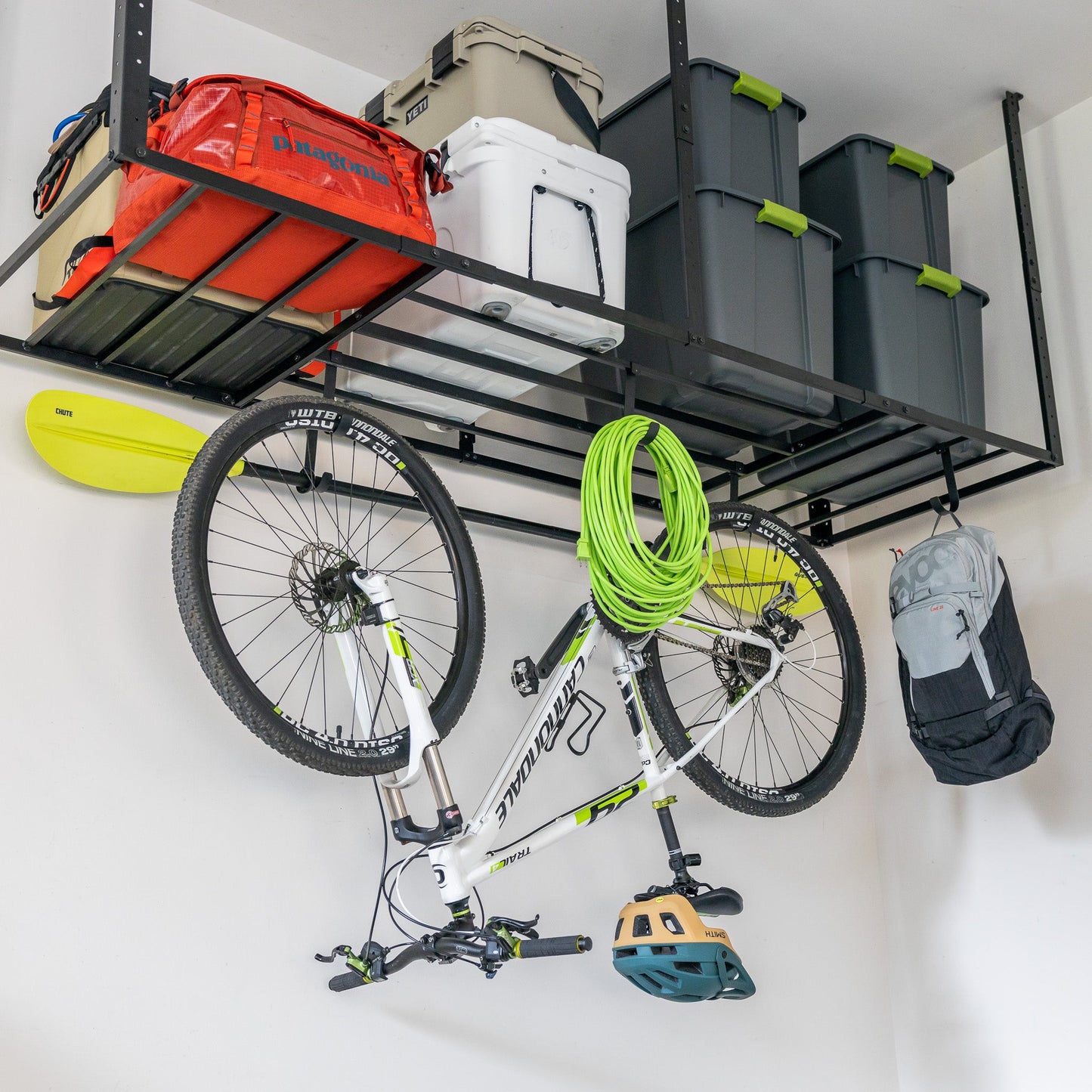 3' x 8' Faber Overhead Garage Storage with Hooks | Holds 700 lbs