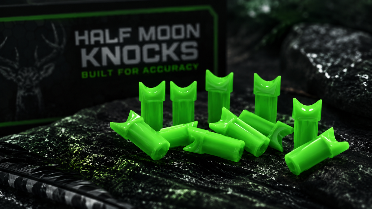 NIGHTMARE XTREME™ Half Moon Crossbow Nocks - 12 pack Green
