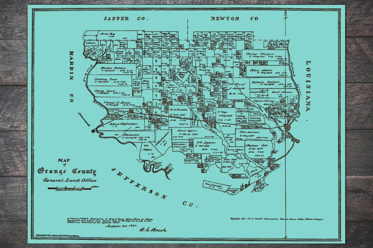 Orange County, Texas 1880