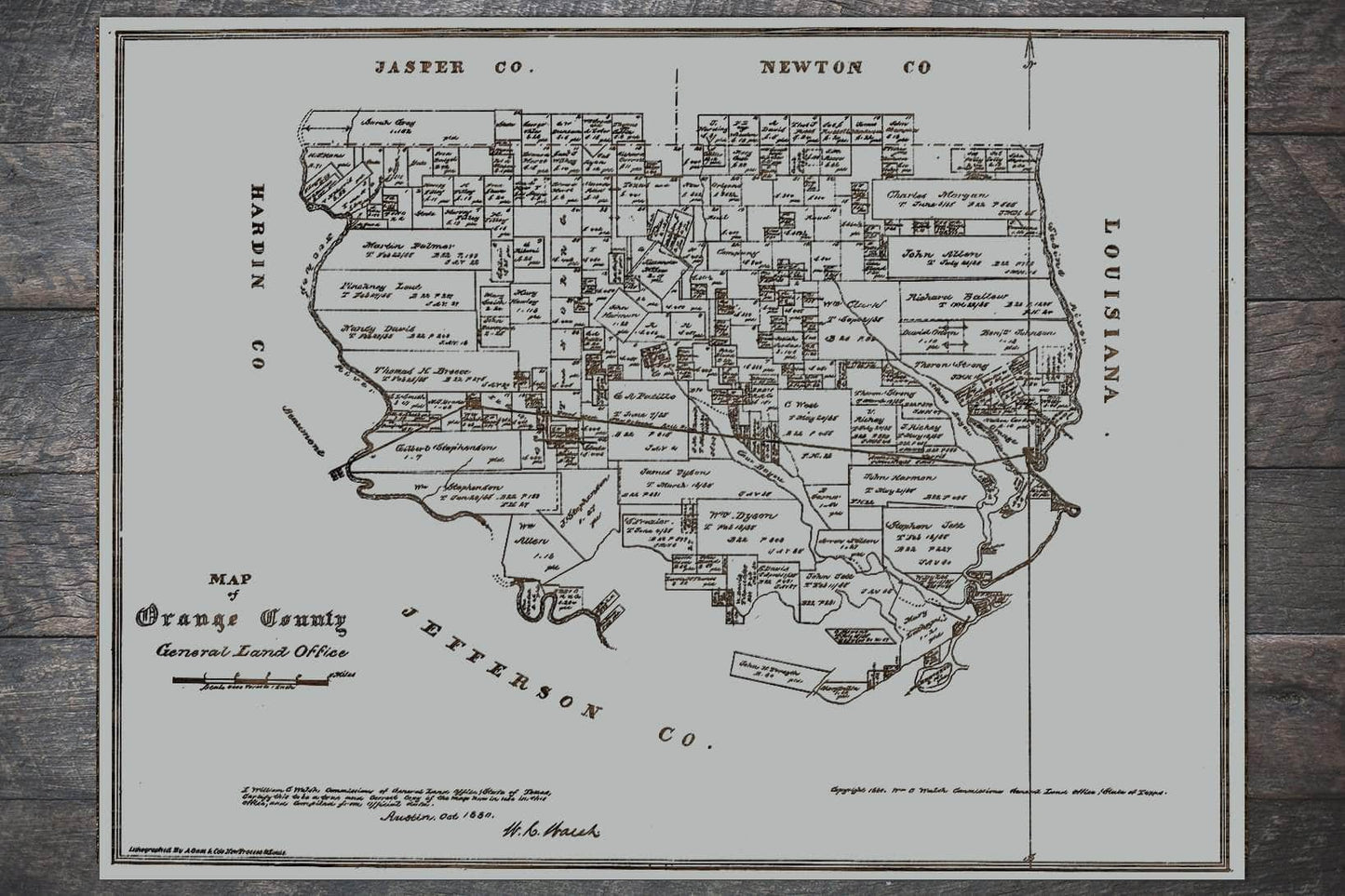 Orange County, Texas 1880